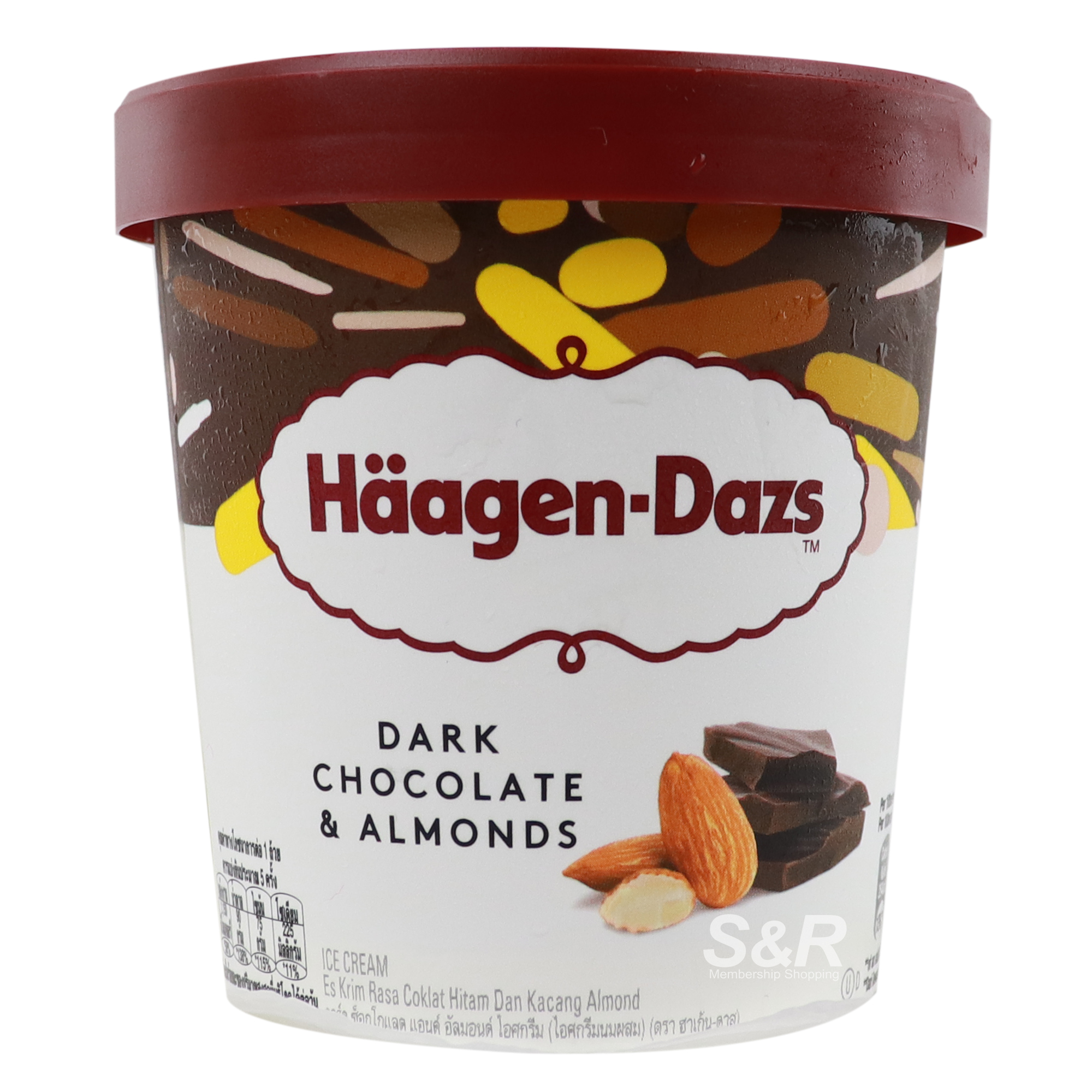 Haagen-Dazs Ice Cream Dark Chocolate and Almonds Flavor 473mL